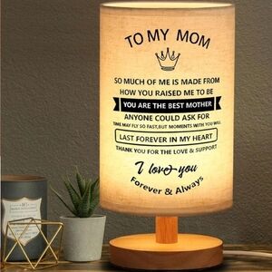 To my Mom fabric shade table lamp *new*